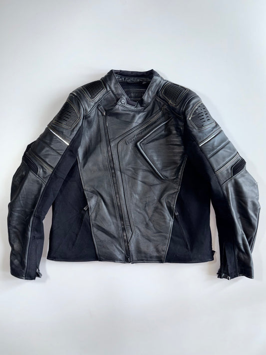 Harley-Davidson Watt Slim Fit Leather Moto Jacket Black | CE Armored | Mesh Lined (XL)