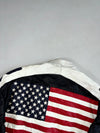 Vintage 90s Michael Hoban Wheremi USA Leather Jacket – Red, White & Black Panels (XL)