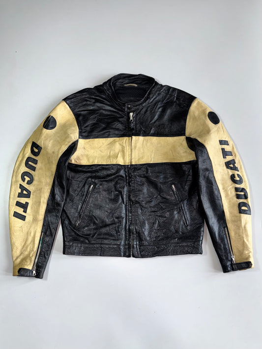 Vintage Ducati Performance CMJ Italian Leather Moto Jacket (PADDED) (M)