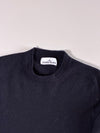 Stone Island Navy Wool Crewneck Sweater with Compass Badge(S)