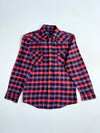 Vintage American Eagle Purple Red Plaid Flannel Shirt (M)