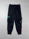 Adidas Cargo Pocket Black Tapered Joggers (W:29) (L:37)