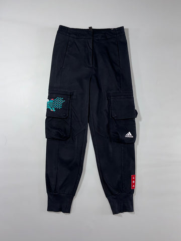 Adidas Cargo Pocket Black Tapered Joggers (W:29) (L:37)