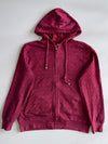 Big Train Samurai Graphic Embroidered Zip Hoodie Burgundy (M)