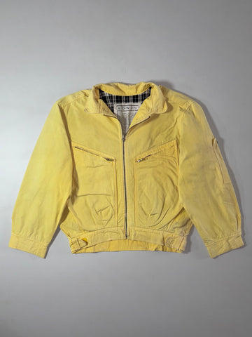 Vintage Edwin Bomber Jacket – Yellow, Plaid-Lined (L)