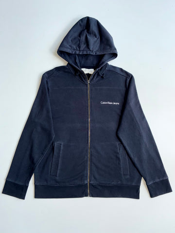 Calvin Klein Jeans Navy Full-Zip Hoodie – (XL)