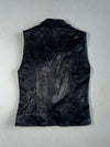 Vintage Genuine Leather Zip Vest – Black – Made in Canada Women’s (XXS)