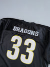 Barnett Dragons #33 Football Jersey | Black Mesh Vintage (XL)