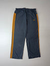 Adidas Grey Orange 3-Stripe Woven Track Pants (W:38) (L:44)