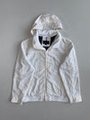 Tommy Hilfiger White Hooded Zip-Up Windbreaker Jacket (L)