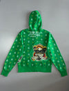 Ed Hardy Green Skull Print Zip-Up Hoodie (M/L)