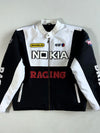 Vintage OXO Rally Nokia Racing Jacket – Black/White, Michelin & Elf Patches (XL)