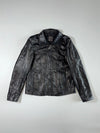 Opart Italy | Black Leather Zip Jacket(Xs)