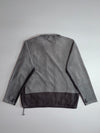 The North Face Full Zip Fleece Jacket Grey  Men’s, embroidered logo, drawstring hem (2XL)