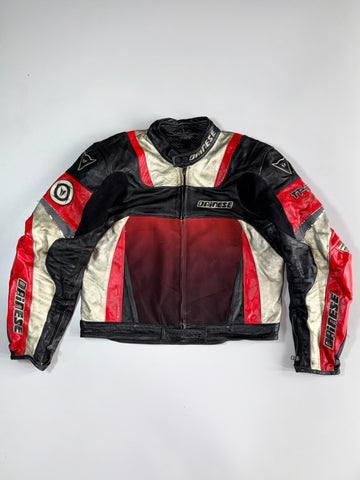 Vintage Dainese Premium Original Pure Italian Leather Racing Jacket (Paded)(XL)