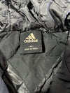 Adidas 3-Stripes Hooded Windbreaker Jacket — Black/Pink (S)