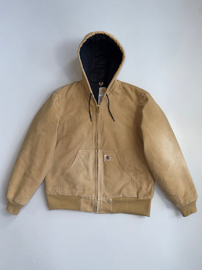 !         Vintage Carhartt Duck Canvas Hooded Active Jacket (RARE) (M/L)