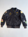 ZAlpha Industries Air Crew MA-1 Bomber Jacket | Heavy Patchwork Aviation Style (Very Rare)  (L)