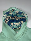 Teenie Weenie Adventure Patch Mint Green Hoodie with Printed Hood Lining, (M)