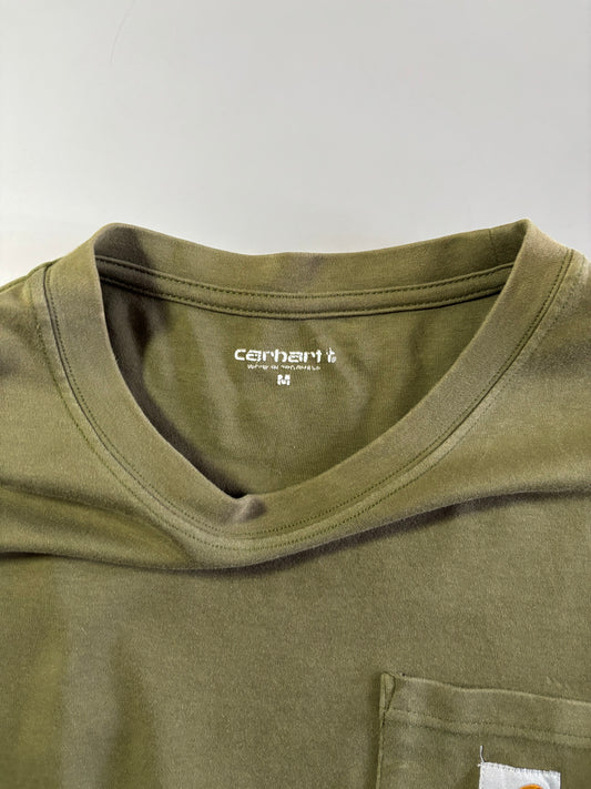 Carhartt WIP Olive Green Long Sleeve Pocket Tee (L)