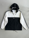 Adidas Originals 3-Stripes Colorblock Half-Zip Hooded Anorak Windbreaker(L)