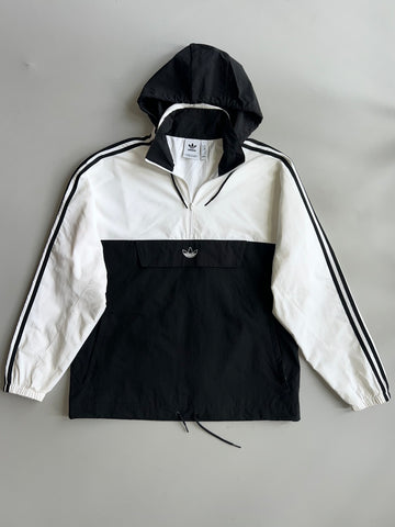 Adidas Originals 3-Stripes Colorblock Half-Zip Hooded Anorak Windbreaker(L)