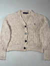Polo Ralph Lauren Cream Cable Knit Cardigan V-Neck Button-Up Women’s (XL)