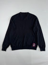 Calvin Klein Extra Fine Merino Wool V-Neck Sweater, Black (L)