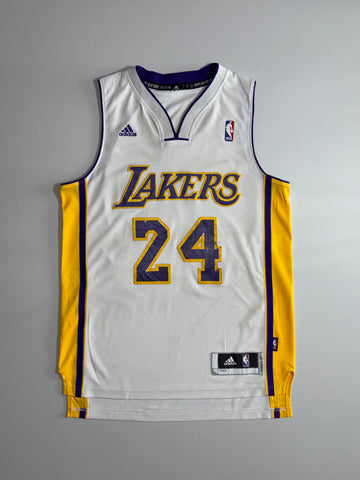 Lakers Kobe Bryant #24 Adidas Jersey White  Home jersey, swingman fit (M)