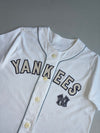 MLB New York Yankees White Button-Up Baseball Jersey(L)