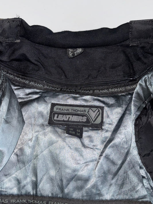 Vintage Frank Thomas Genuine Leather Fully Padded Moto Racing Jacket (L)