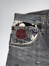 Dragon Embroidered Grey Wash Denim Pant (W:28|L:42)