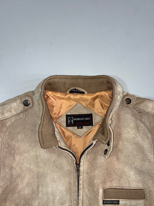 Members Only Premium Original Sued Leather Jacket (M)