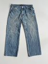 Metro Jeans Vintage Washed Blue Denim Jeans (W:34, L:39 )