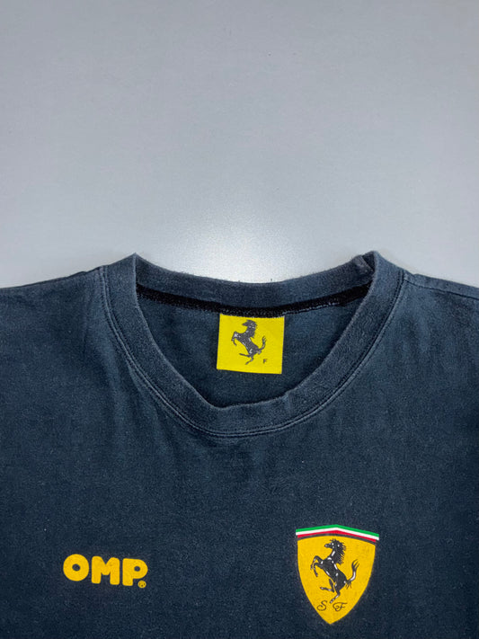 Ferrari x OMP | Scuderia Racing Tee | Black/White (XL)