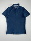Tommy Hilfiger Slim Fit Navy Melange Polo Shirt (L)