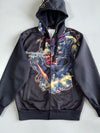 Worldwide Tribal Clique Skull Graphic Sublimation Zip Hoodie (M)