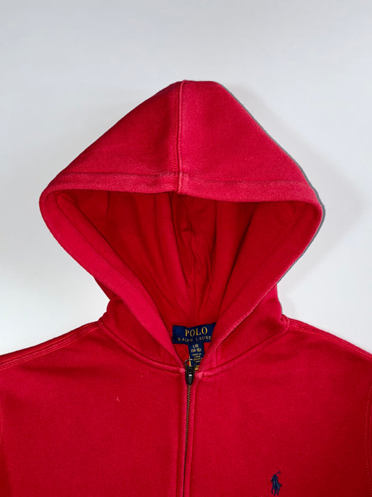 Polo Ralph Lauren Red Zip-Up Hoodie (M)