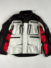 Spyke Adventure Touring Motorcycle Jacket – Off-White/Black/Red (M)