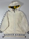 Phenix Vintage Cream Hooded Track Jacket w/ Plaid Fleece Lining – PH Taped Sleeves (2XL)