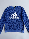 Adidas Blue Camo Print Big Logo Sweatshirt (S)