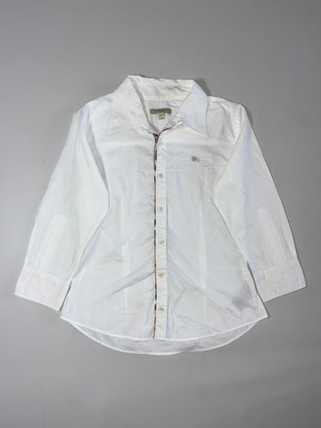 Burberry London | Nova Check Placket Button-Up Shirt – White | (XS)