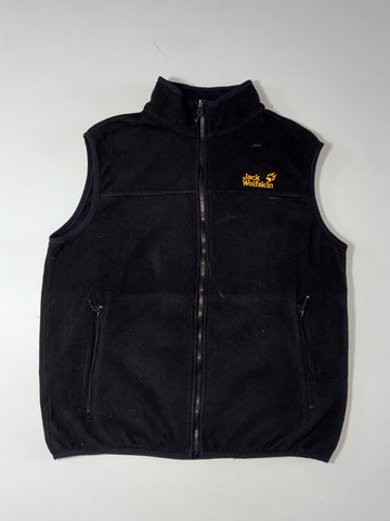 Jack Wolfskin Paw Logo Fleece Vest – Black (L)