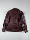 Victory 70s | Burgundy Leather Jacket – Sherpa Lined USA Made | (M)