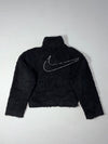 Vintage Nike Black Cropped Sherpa Zip-Up Jacket Women’s (S)