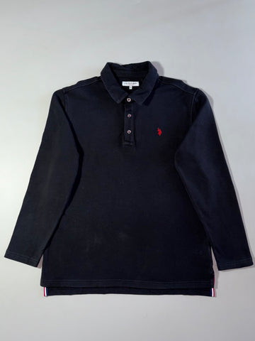 U.S. Polo Assn. Black Long Sleeve Polo (L)