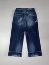 Y2K GAS Distressed Wide Leg Jeans – Dark Wash (W:32) (L:38)