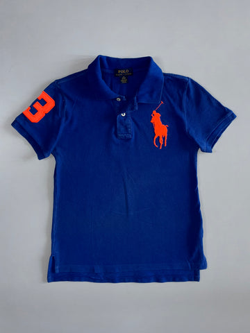 Polo Ralph Lauren Big Pony Short Sleeve Polo — Royal Blue/Orange (XS)