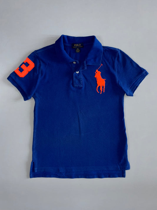 Polo Ralph Lauren Big Pony Short Sleeve Polo — Royal Blue/Orange (XS)