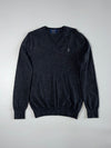 Polo Ralph Lauren Merino Wool V-Neck Sweater – Charcoal Grey (S)